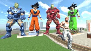 Franklin vs colorfull iron hulk team &amp; goku team in indian bike driving 3d 