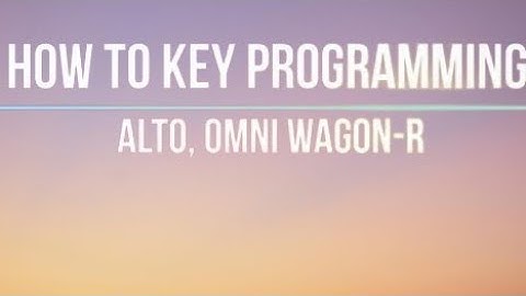 {9860053933}HOW TO ALTO WAGENR Id65 KEY PROGRAMMING {car new key shop Jalgaon Maharashtra}