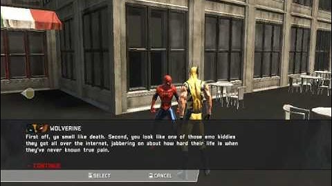 Spider-Man: Web Of Shadows Wolverine talks about black suit