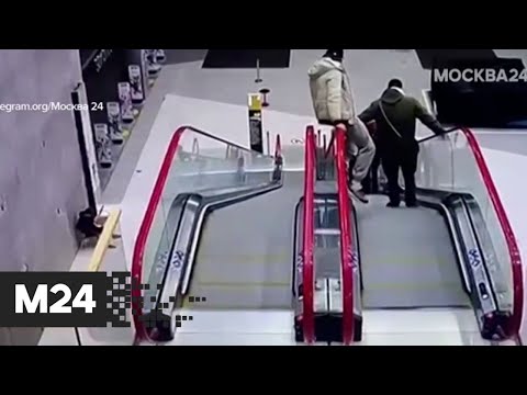 17-летняя москвичка упала с эскалатора в торговом центре, прокатившись на поручне - Москва 24