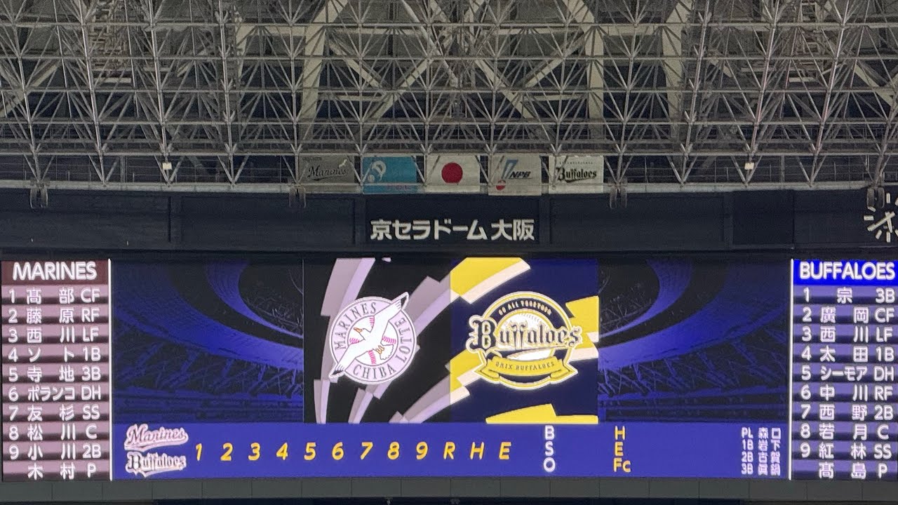 2026/4/7 オリックス・バファローズ × 千葉ロッテマリーンズ スタメン