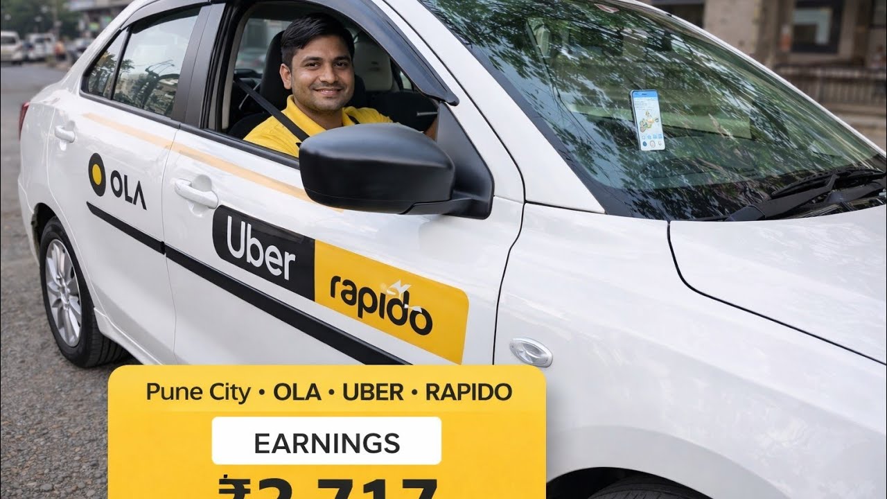 Pune City locel ola uber rapido madhe kam karun 2717 chi earning 