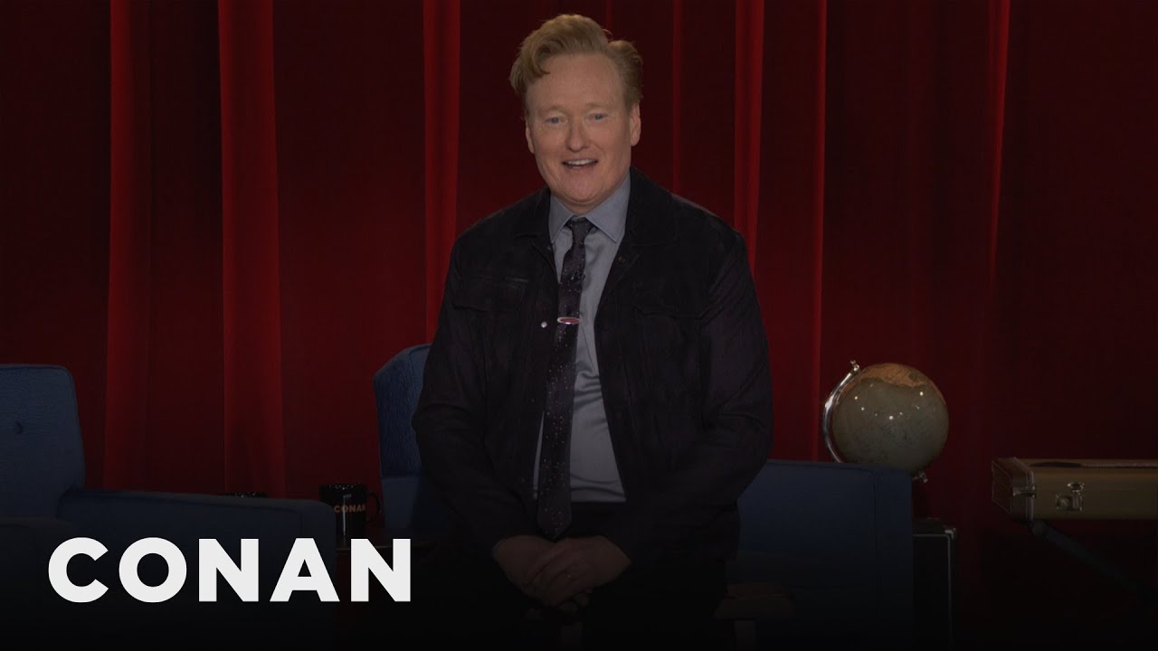 Конан 2024. Late Night with Conan o’Brien uma Thurman.