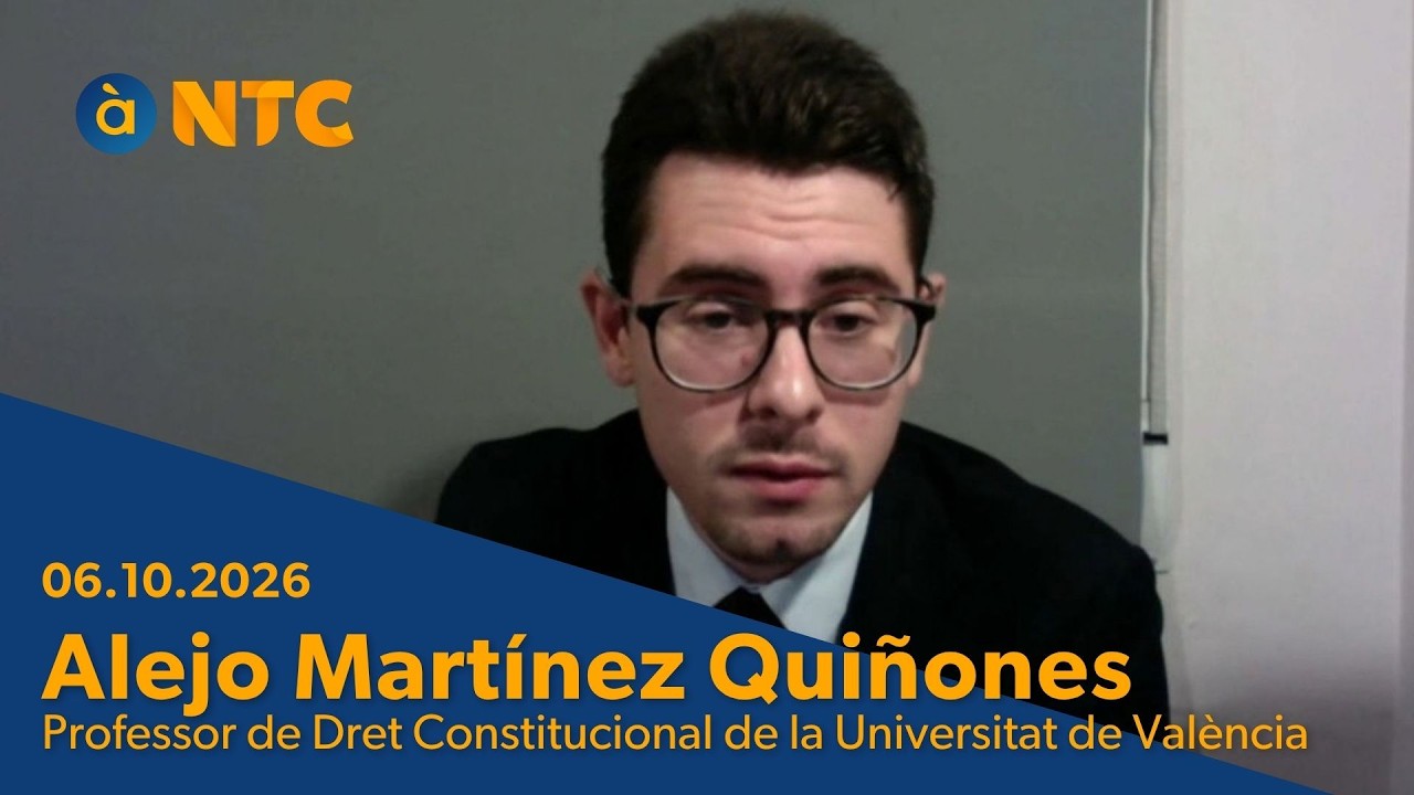 06.10.2026 | Entrevista Alejo Martínez Quiñones, professor de Dret Constitucional de la UV
