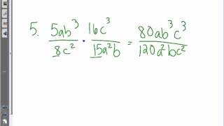 Unit 9 Notes 4-1 Multiplying Rational Expressions with Monomials and Factors
