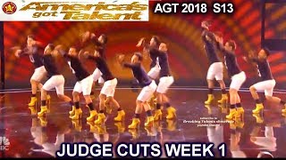 Junior New System JNS FILIPINO Dance Group in High Heels America's Got Talent 2018 Judge Cuts 1 AGT