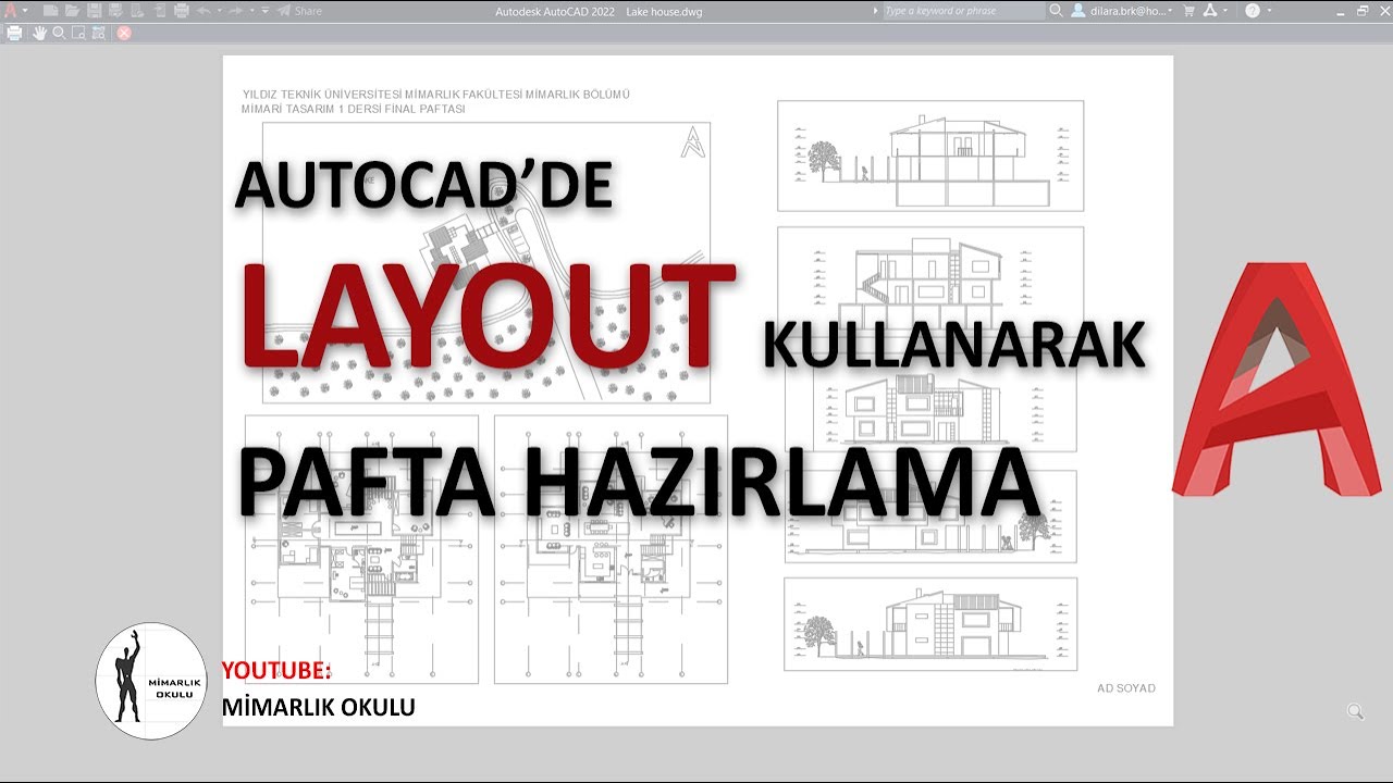 Autocad'de Layout Kullanarak Pafta Hazırlama - YouTube