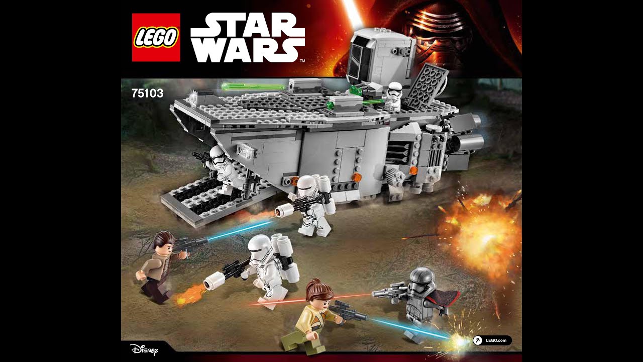 LEGO Star Wars First Order Transporter 75103 Building Kit Instructions ...