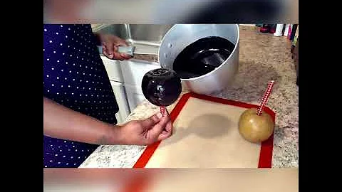 How To Black candy apples/bling pom pom sticks