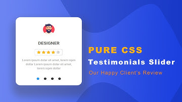 How to Create Testimonials slider Using HTML & CSS Only | CSS Testimonial Slider
