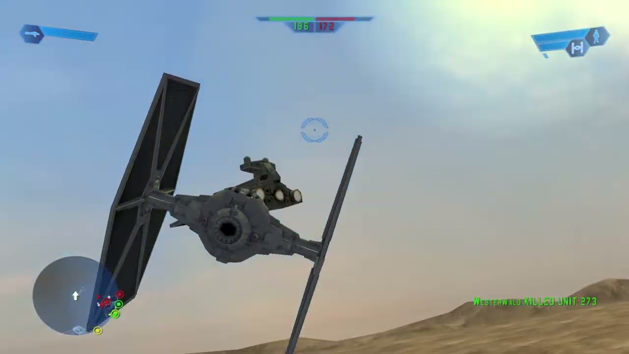 STAR WARS Battlefront 2004, but from the cockpit of a TIE Fighter.