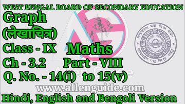 WBBSE 9th MATHS|Class- IX| Ch -3.2|Graph(लेखाचित्र)|Qn.14(i) to 15(v)| Allen Guide |