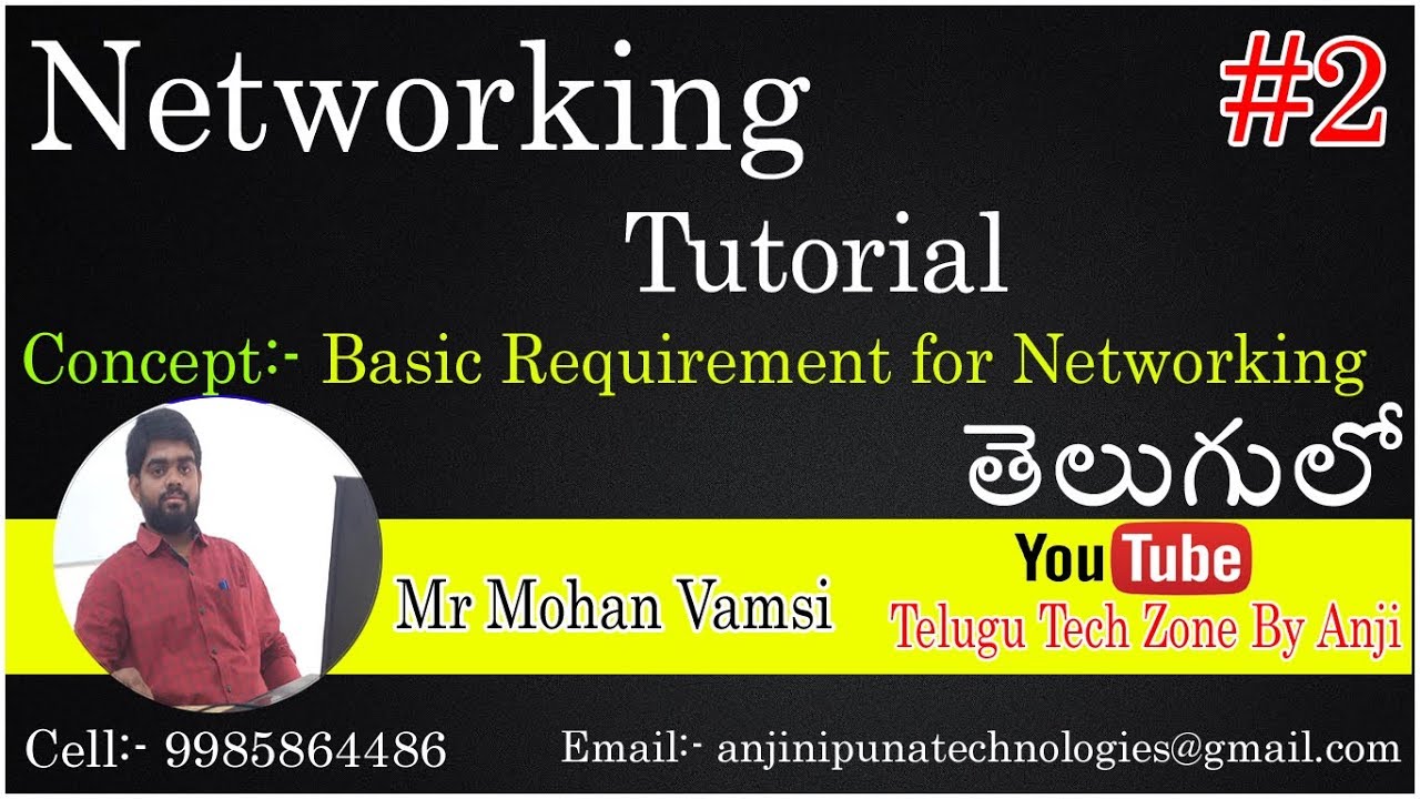 Networking Tutorial Part 2 by Mohan vamsi || Basic Requirements of ...