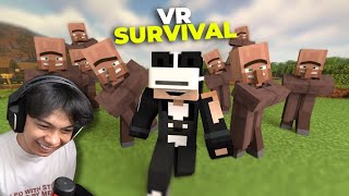 React RemanRHN - VR Survival with 1,000 Absurd Villagers!! (Midnight Challenge)