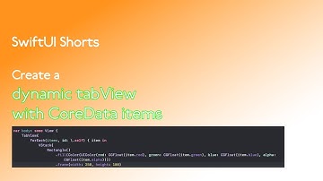 Xcode: Dynamic tabView using CoreData items - SwiftUI
