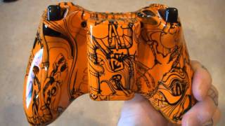 Hydro Modz Orange Skulls XBOX 360 Controller & Give Away by DHOOP17 - www.HydroModz.com