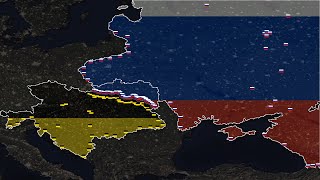 Russian empire vs Austria-Hungary with flags and divisions