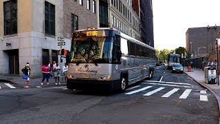 Academy Express 2001 MCI D4000 8573 & 2017 MCI D4500CT 17176 In Lower Manhattan