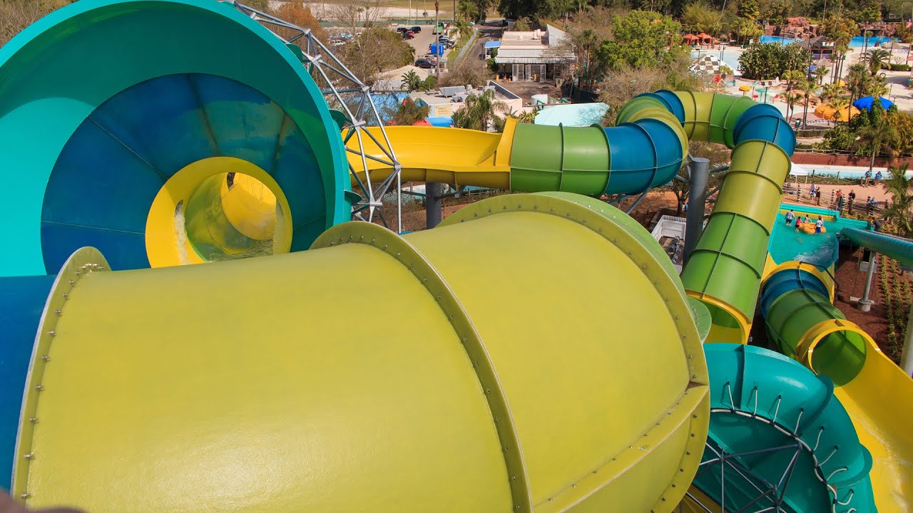 Colossal Curl Water Slide Pov Busch Gardens Adventure Island Tampa