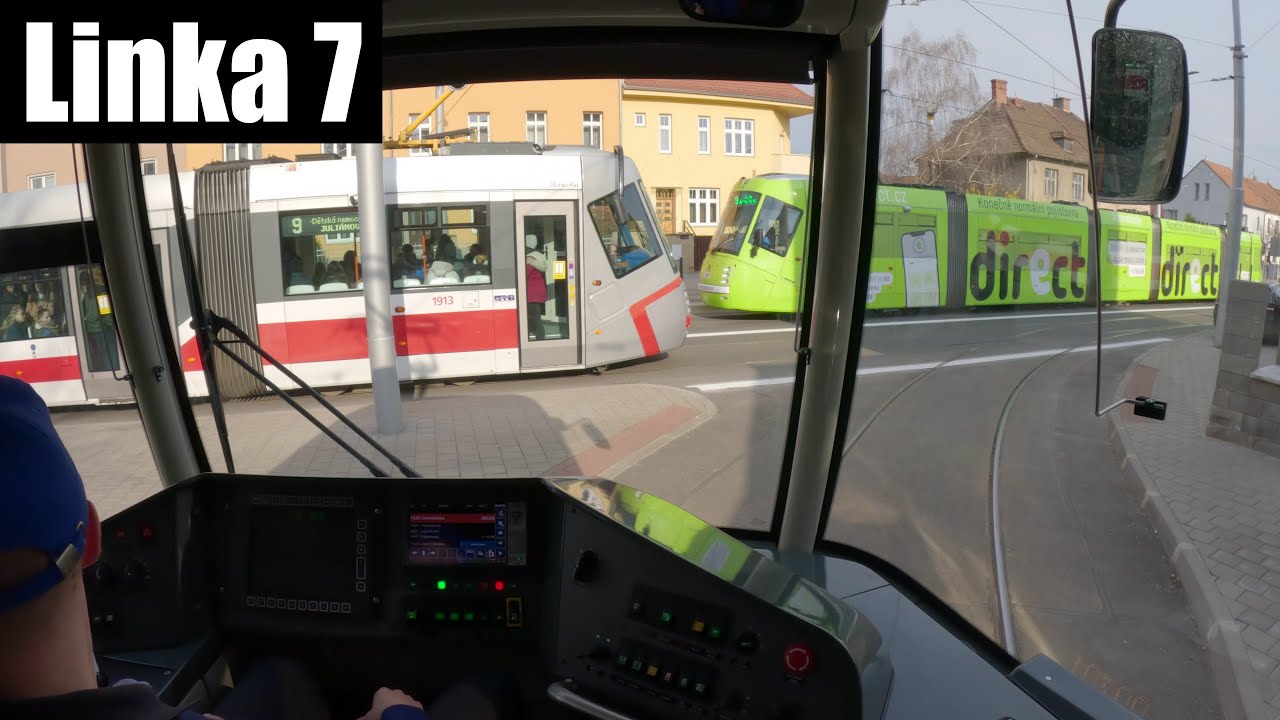 Linka 7 Brno -- Zemědělská - Starý Lískovec [Pragoimex EVO 2] [Tram Cab View]