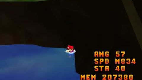 Super Mario 64 Last Impact another overworld hyperspeed walking spot