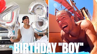 GROWN MAN CELEBRATES BIRTHDAY LIKE A KID GOING DOWN EVERY INSANE WATER SLIDE AT BIGGEST WATER PARK