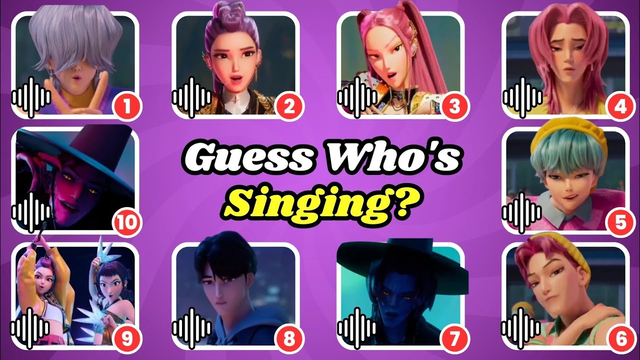 Guess KPop Demon Hunters Movie Characters by Their Songs & Voice | Rumi, Jinu, Huntrix, Saja Boys