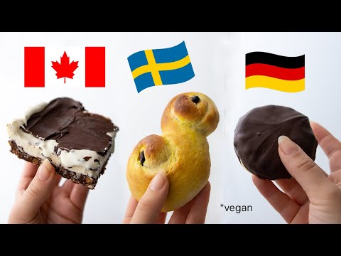 Testing Holiday Treats from different Countries Germany, Canada, Portugal, Sweden... vegan