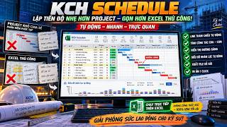 TIẾN ĐỘ THI CÔNG TỰ ĐỘNG TRÊN EXCEL - KHÔNG CÔNG THỨC | Ks Chiêu screenshot 5
