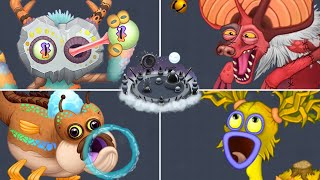 Mythical Island  All Monsters Sounds and Animations | My Singing Monsters