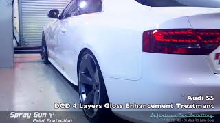 Audi S5 Ibis White Definitive Sydney Spray Gun 4 Layers Paint Protection Gloss Enhancement Treatment