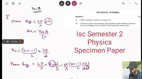 isc semester 2 physics specimen paper || Solution | class 12 | solved isc semester 2 specimen paper