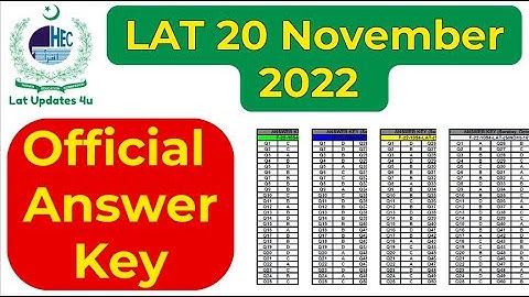 When LAT 20 November 2022 official Answer Key Will Uploaded ?? #hec #lat2022 #latestnews
