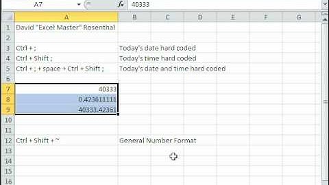 Excel Magic Trick 618: Keyboard Shortcut For Date And Time In Same Cell