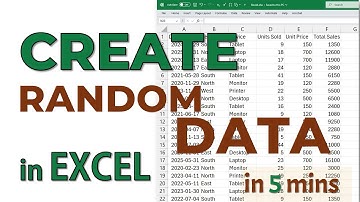 How to Generate Random Data in Excel (Dates, Text, & Numbers) -RANDARRAY, CHOOSE, SWITCH & XLOOKUP