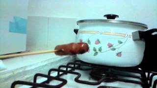 Exploding sausages.AVI