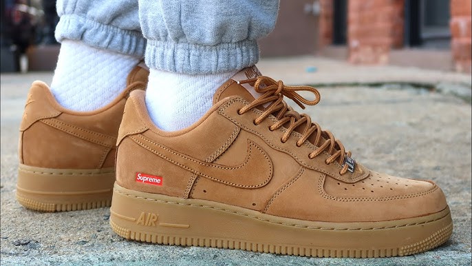 Nike Air Force 1 WB Flax Wheat Gum Brown On Feet Sneaker Review