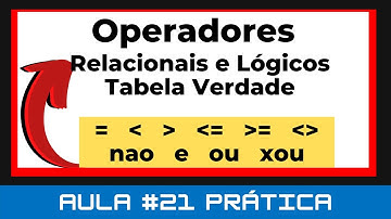 Aula #21 Prática – Operadores Relacionais, Lógicos e Tabela Verdade – Algoritmo - VisuAlg
