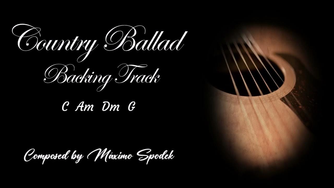 Country Ballad, Backing Track in C, 96 bpm, Practice and Perform with the Guitar Piano