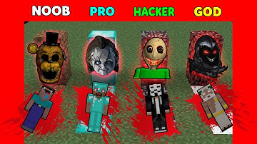 Minecraft Battle NOOB vs PRO vs HACKER vs GOD: SCARY GRAVE CHALLENGE GOLDEN FRDDY CHUCKY BALDI DEMON