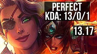 SAMIRA & Nautilus vs SIVIR & Janna (ADC) | 13/0/1, Legendary, 1000  games | NA Master | 13.17