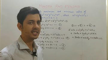 Maxima and minima of functions of several independent variables (Lecture-2)/B. Sc 5th sem/M.sc/JAM