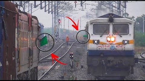 Why do loco Pilots Wave Green Flags/Signals When Two Trains are Crossing Each Other INDIAN RAILWAY