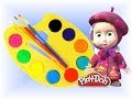 Play doh, draw with Masha prepare paints ????? ??