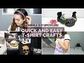 4 EASY T-SHIRT CRAFTS! || Fun and Quick Upcycling Ideas!