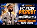 Frantzdy Pierrot Speaks With Boston Media After Governor's Ceremony in His Honor