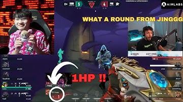 Tarik reacts to PRX Jinggg 1HP ACE CLUTCH vs LOUD in VCT Champions Los Angeles 2023 Playoffs