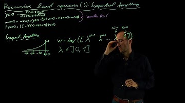 Recursive least squares: exponential forgetting (DS4DS 2.14)