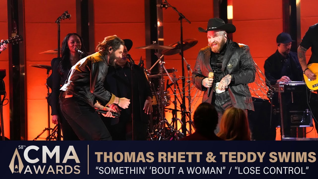 Thomas Rhett and Teddy Swims – “Somethin' ‘Bout a Woman” / “Lose Control” | Live at CMA Awards 2024 Thomas Rhett and Teddy Swims – “Somethin' ‘Bout a Woman” / “Lose Control” | Live at CMA Awards 2024