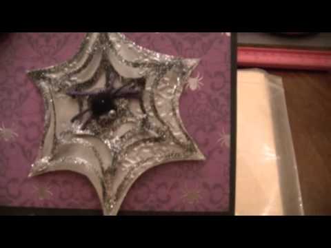 paper mache Cricut Halloween Card that Spins